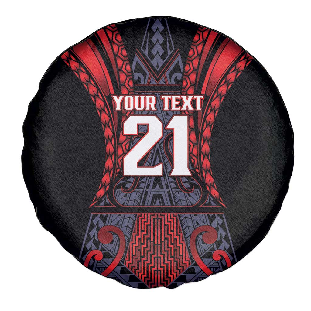 Custom New Zealand Spare Tire Cover Maori Kiwiana Pattern Tukutuku Motif LT9 - Polynesian Pride