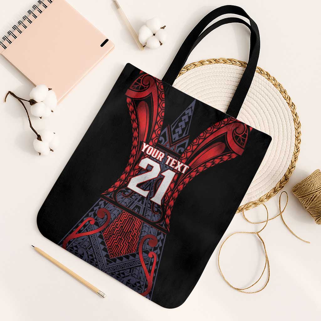 Custom New Zealand Tote Bag Maori Kiwiana Pattern Tukutuku Motif