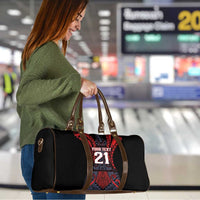 Custom New Zealand Travel Bag Maori Kiwiana Pattern Tukutuku Motif