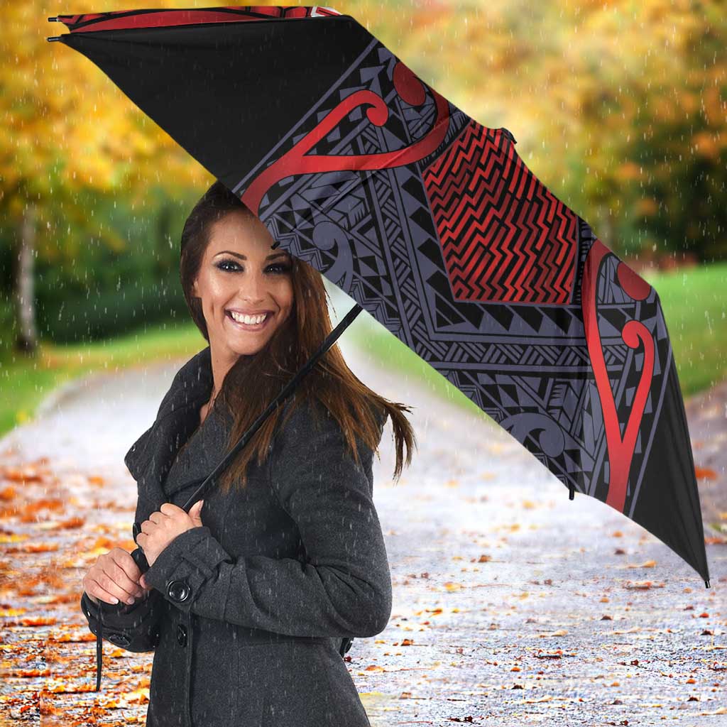 Custom New Zealand Umbrella Maori Kiwiana Pattern Tukutuku Motif