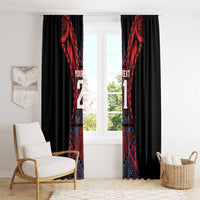Custom New Zealand Window Curtain Maori Kiwiana Pattern Tukutuku Motif