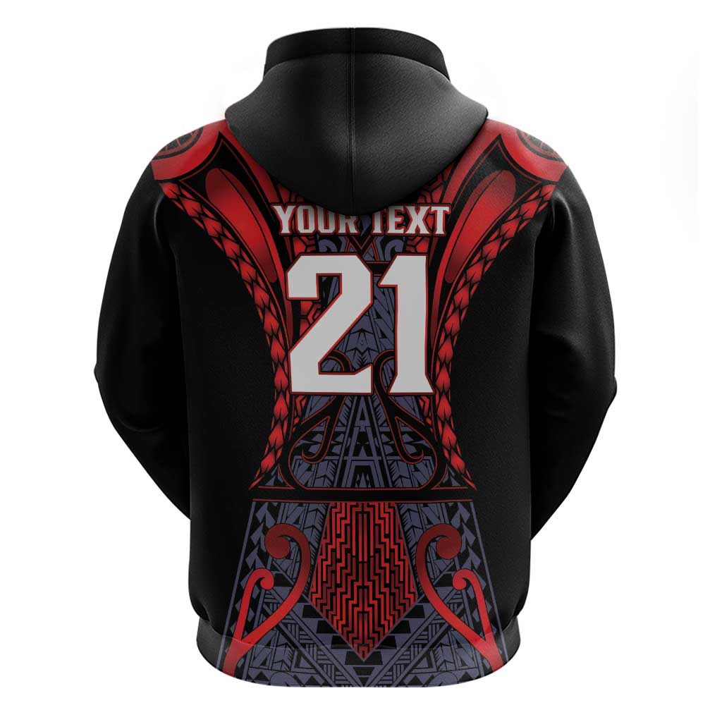 Custom New Zealand Zip Hoodie Maori Kiwiana Pattern Tukutuku Motif LT9 - Polynesian Pride