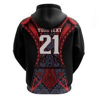 Custom New Zealand Zip Hoodie Maori Kiwiana Pattern Tukutuku Motif LT9 - Polynesian Pride