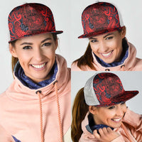 New Zealand Taiaha Maori Mesh Trucker Cap Whero Minimalist Silver Fern Tukutuku Motif LT9 - Polynesian Pride