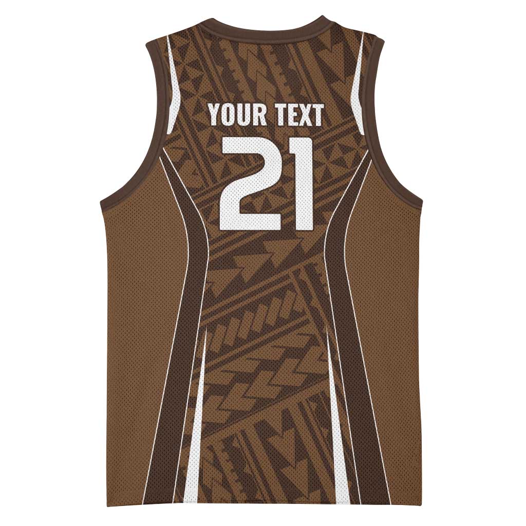 Custom Oceania Football Bula Fiji Basketball Jersey Polynesian Tribal Pattern
