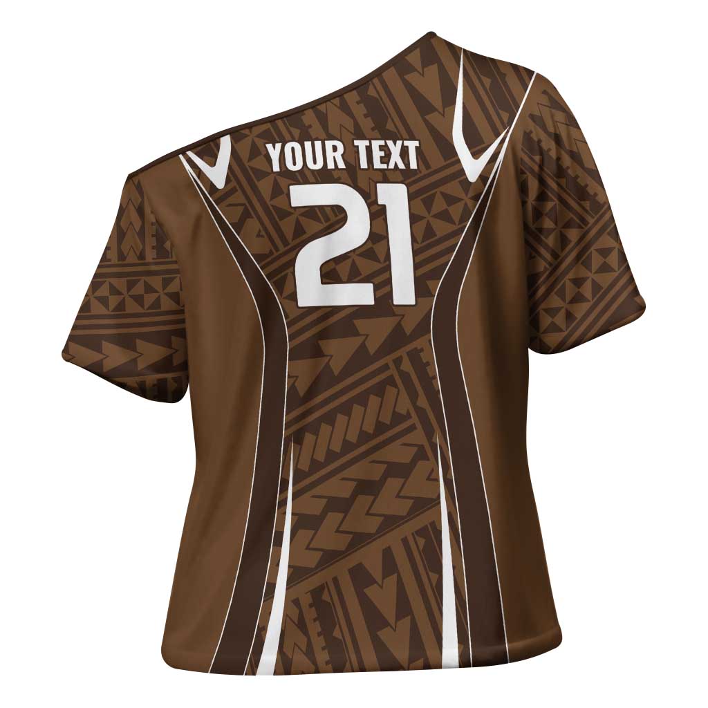 Custom Oceania Football Bula Fiji Cross Shoulder Shirt Polynesian Tribal Pattern LT9 - Polynesian Pride