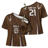 Custom Oceania Football Bula Fiji Cross Shoulder Shirt Polynesian Tribal Pattern LT9 - Polynesian Pride