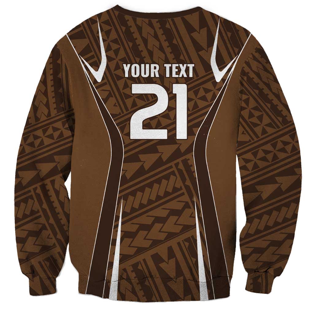 Custom Oceania Football Bula Fiji Sweatshirt Polynesian Tribal Pattern