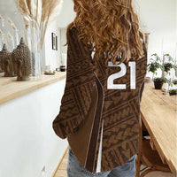 Custom Oceania Football Bula Fiji Women Casual Shirt Polynesian Tribal Pattern LT9 - Polynesian Pride