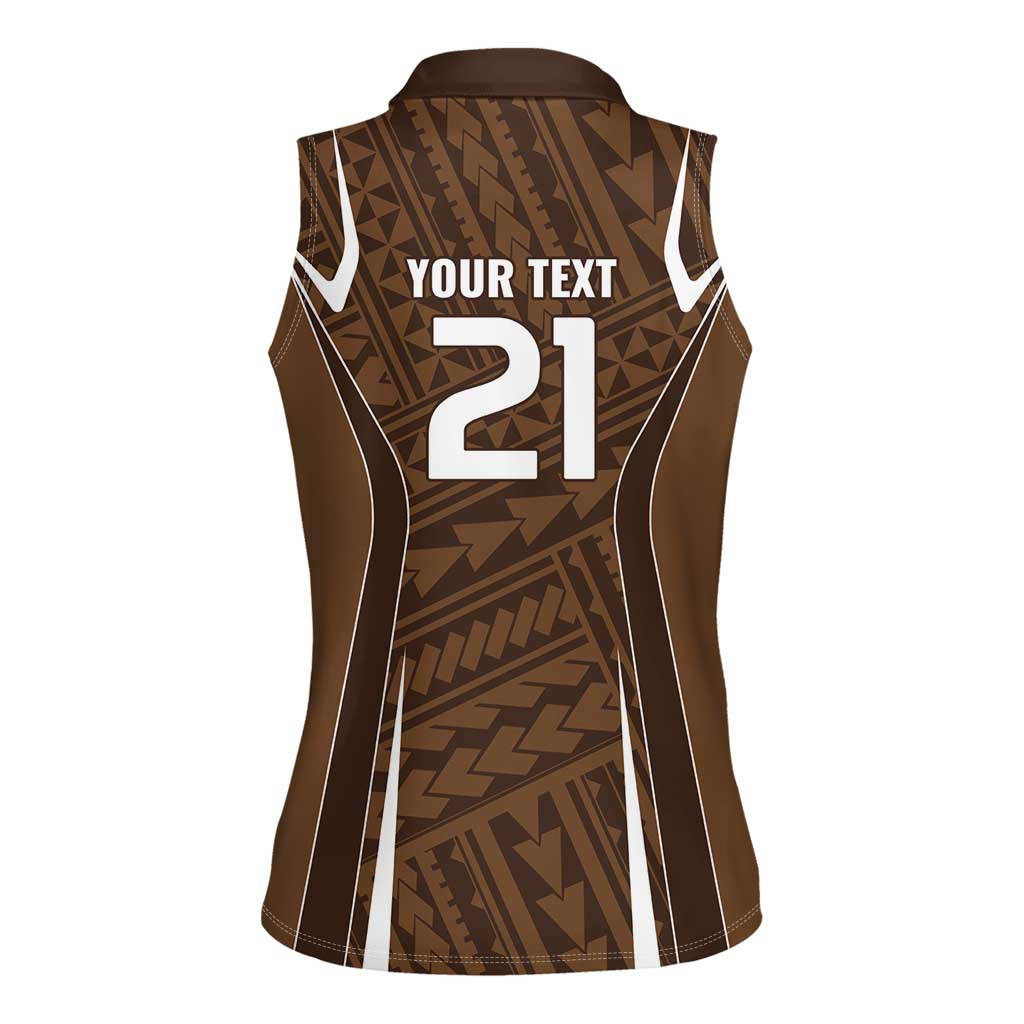 Custom Oceania Football Bula Fiji Women Sleeveless Polo Shirt Polynesian Tribal Pattern LT9 - Polynesian Pride