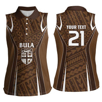 Custom Oceania Football Bula Fiji Women Sleeveless Polo Shirt Polynesian Tribal Pattern LT9 - Polynesian Pride