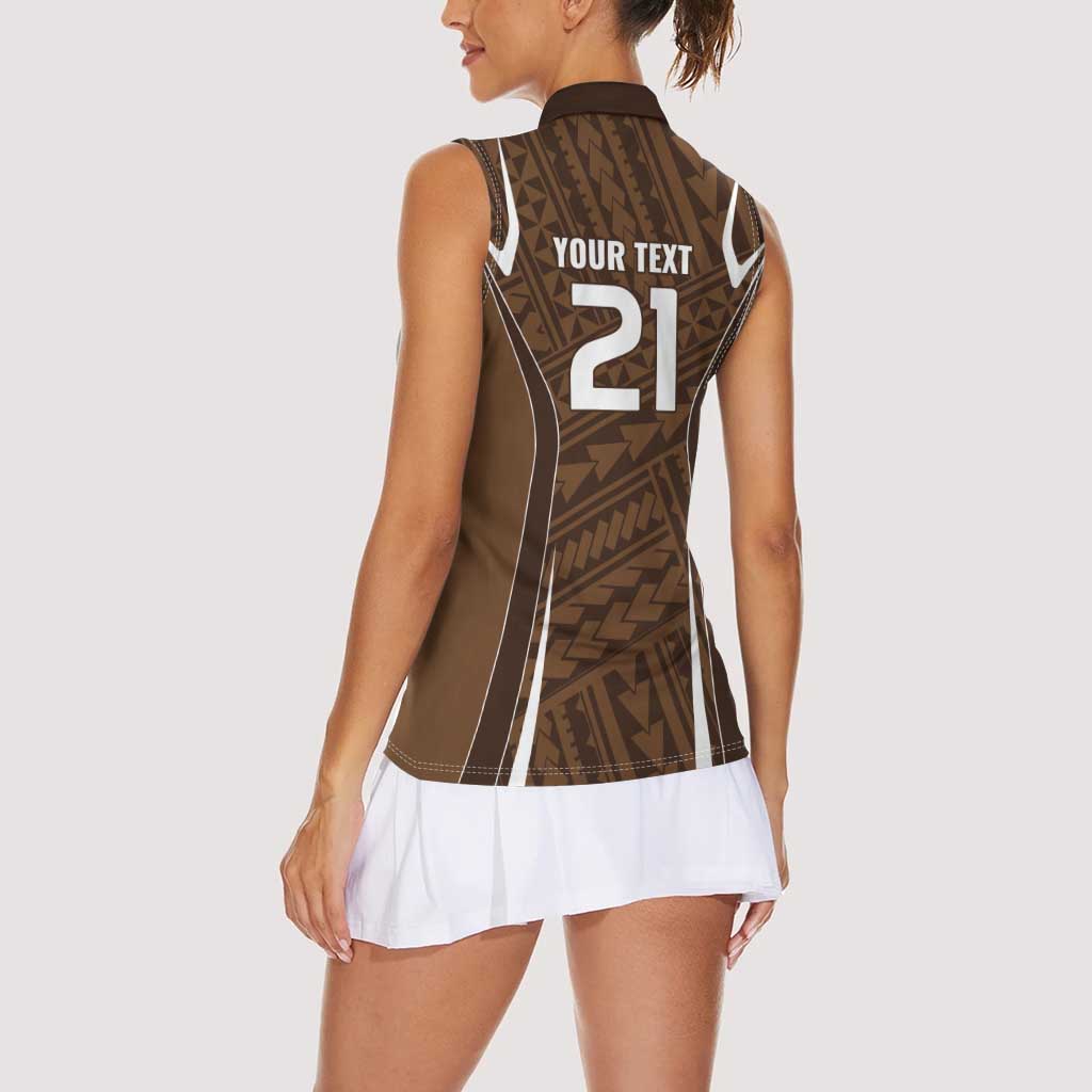 Custom Oceania Football Bula Fiji Women Sleeveless Polo Shirt Polynesian Tribal Pattern LT9 - Polynesian Pride