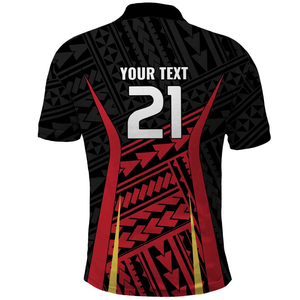 Custom Oceania Football Papua New Guinea Polo Shirt Polynesian Tribal Pattern