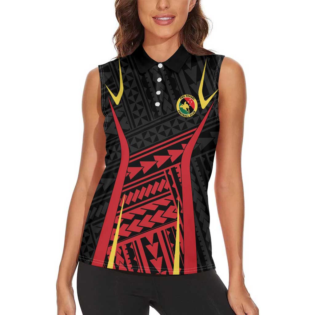 Custom Oceania Football Papua New Guinea Women Sleeveless Polo Shirt Polynesian Tribal Pattern LT9 - Polynesian Pride