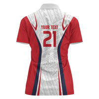 Custom Oceania Football Tahiti Women Polo Shirt Polynesian Tribal Pattern LT9 - Polynesian Pride