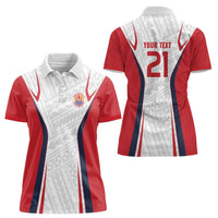 Custom Oceania Football Tahiti Women Polo Shirt Polynesian Tribal Pattern LT9 - Polynesian Pride