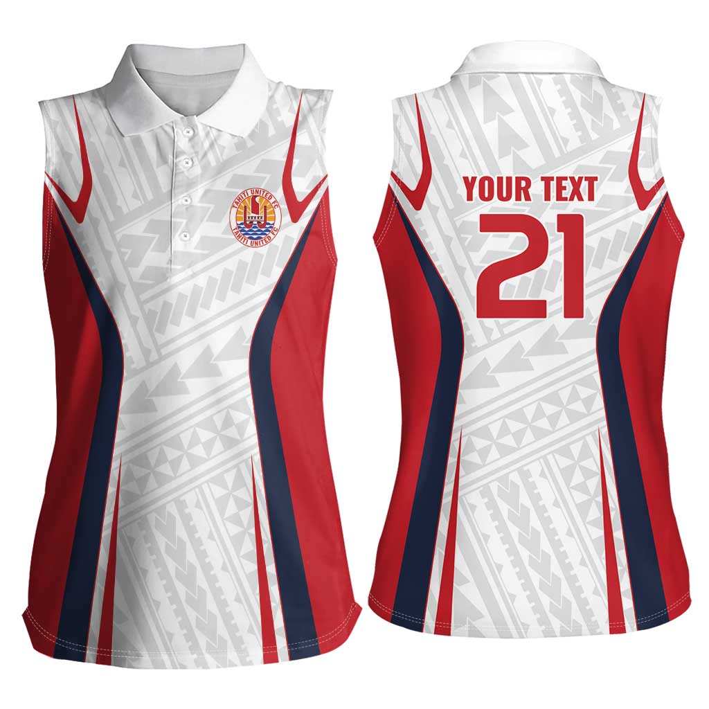 Custom Oceania Football Tahiti Women Sleeveless Polo Shirt Polynesian Tribal Pattern LT9 - Polynesian Pride