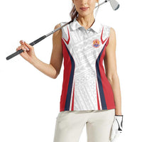 Custom Oceania Football Tahiti Women Sleeveless Polo Shirt Polynesian Tribal Pattern LT9 - Polynesian Pride