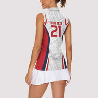 Custom Oceania Football Tahiti Women Sleeveless Polo Shirt Polynesian Tribal Pattern LT9 - Polynesian Pride