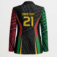 Custom Oceania Football Vanuatu Blazer Polynesian Tribal Pattern