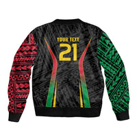 Custom Oceania Football Vanuatu Bomber Jacket Polynesian Tribal Pattern