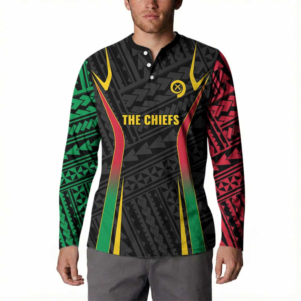 Custom Oceania Football Vanuatu Button Sweatshirt Polynesian Tribal Pattern