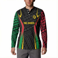 Custom Oceania Football Vanuatu Button Sweatshirt Polynesian Tribal Pattern
