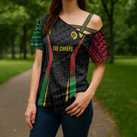 Custom Oceania Football Vanuatu Cross Shoulder Shirt Polynesian Tribal Pattern