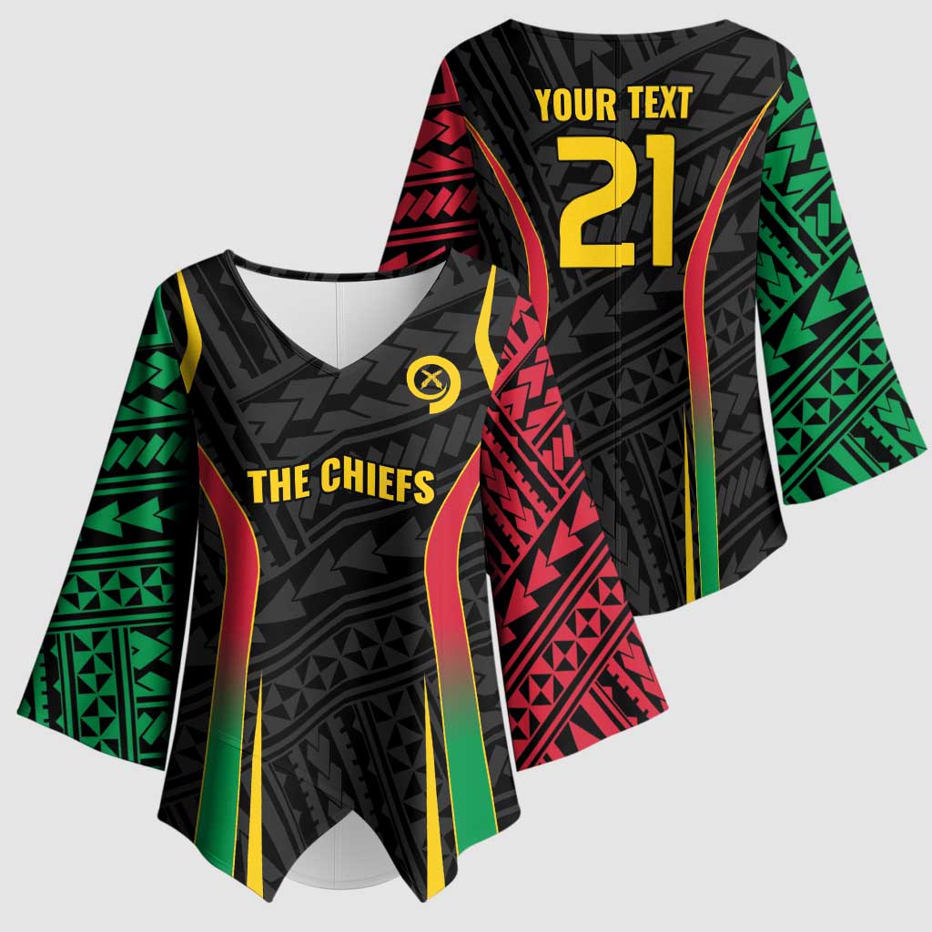 Custom Oceania Football Vanuatu Kimono Sleeve Blouse Polynesian Tribal Pattern LT9 - Polynesian Pride