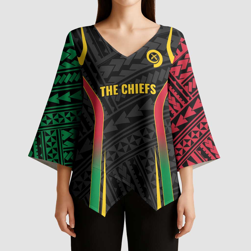 Custom Oceania Football Vanuatu Kimono Sleeve Blouse Polynesian Tribal Pattern LT9 - Polynesian Pride