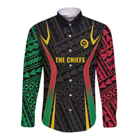Custom Oceania Football Vanuatu Long Sleeve Button Shirt Polynesian Tribal Pattern