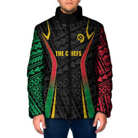 Custom Oceania Football Vanuatu Padded Jacket Polynesian Tribal Pattern
