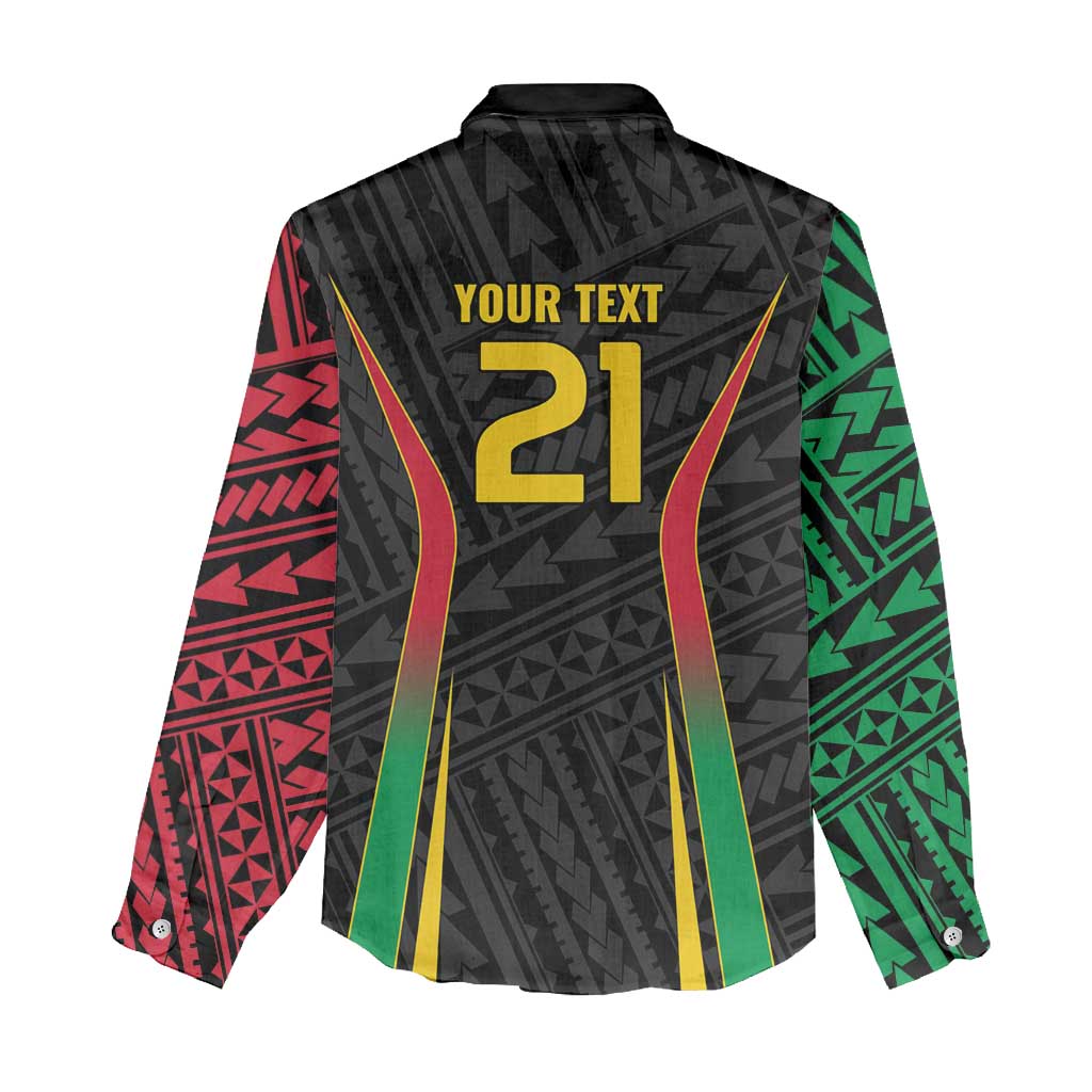Custom Oceania Football Vanuatu Women Casual Shirt Polynesian Tribal Pattern