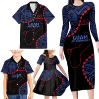 Personalized Guam 80th Anniversary Liberation Day Family Matching Long Sleeve Bodycon Dress and Hawaiian Shirt Guahan Basic Seal LT9 - Polynesian Pride