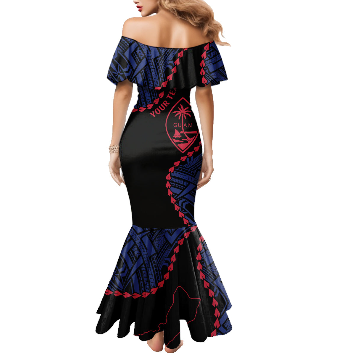 Personalized Guam 80th Anniversary Liberation Day Family Matching Mermaid Dress and Hawaiian Shirt Guahan Basic Seal LT9 - Polynesian Pride