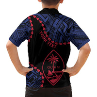 Personalized Guam 80th Anniversary Liberation Day Family Matching Off The Shoulder Long Sleeve Dress and Hawaiian Shirt Guahan Basic Seal LT9 - Polynesian Pride