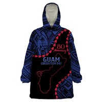 Personalized Guam 80th Anniversary Liberation Day Wearable Blanket Hoodie Guahan Basic Seal LT9 One Size Black - Polynesian Pride