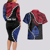 Personalized Guam 80th Anniversary Liberation Day Couples Matching Long Sleeve Bodycon Dress and Hawaiian Shirt Tano I Man Chamoru Since 1944 LT9 - Polynesian Pride
