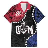 Personalized Guam 80th Anniversary Liberation Day Family Matching Mermaid Dress and Hawaiian Shirt Tano I Man Chamoru Since 1944 LT9 Dad's Shirt - Short Sleeve Black - Polynesian Pride