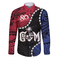 Personalized Guam 80th Anniversary Liberation Day Family Matching Short Sleeve Bodycon Dress and Hawaiian Shirt Tano I Man Chamoru Since 1944 LT9 Dad's Shirt - Long Sleeve Black - Polynesian Pride