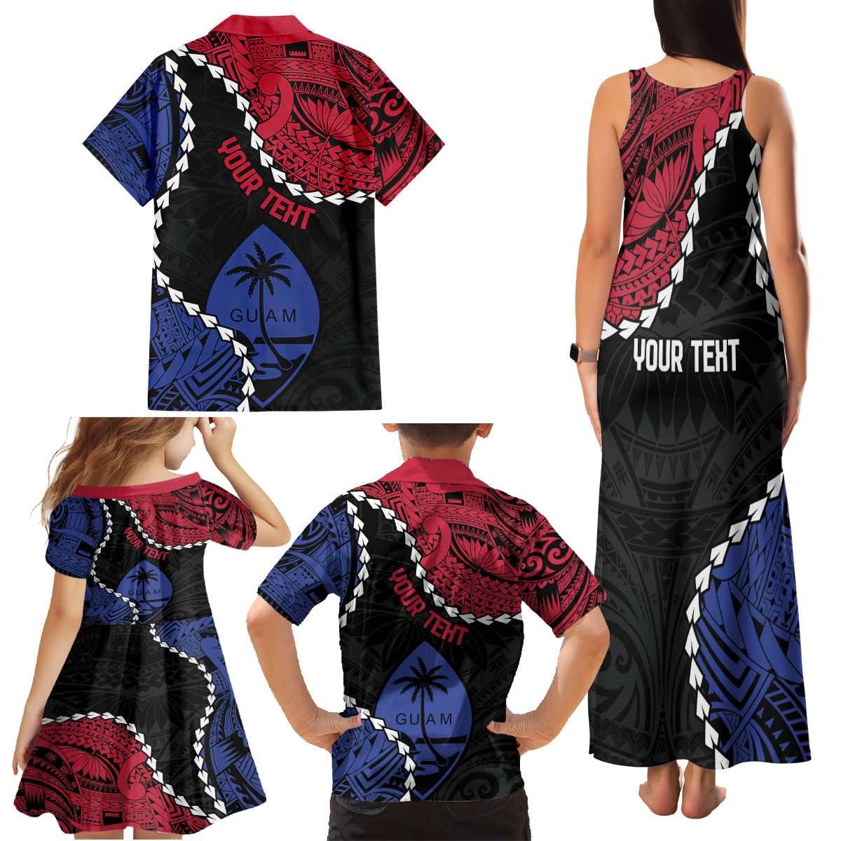 Personalized Guam 80th Anniversary Liberation Day Family Matching Tank Maxi Dress and Hawaiian Shirt Tano I Man Chamoru Since 1944 LT9 - Polynesian Pride