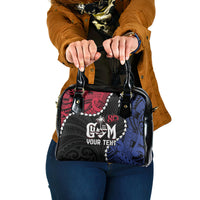 Personalized Guam 80th Anniversary Liberation Day Shoulder Handbag Tano I Man Chamoru Since 1944 LT9 One Size Black - Polynesian Pride