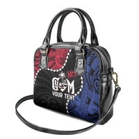 Personalized Guam 80th Anniversary Liberation Day Shoulder Handbag Tano I Man Chamoru Since 1944 LT9 - Polynesian Pride