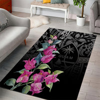 Guahan Puti Tai Nobiu Area Rug Guam Bougainvillea Flower Art