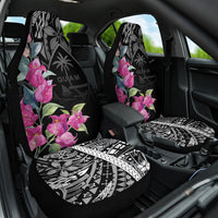 Guahan Puti Tai Nobiu Car Seat Cover Guam Bougainvillea Flower Art LT9 One Size Black - Polynesian Pride