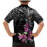 Guahan Puti Tai Nobiu Family Matching Mermaid Dress and Hawaiian Shirt Guam Bougainvillea Flower Art LT9 - Polynesian Pride