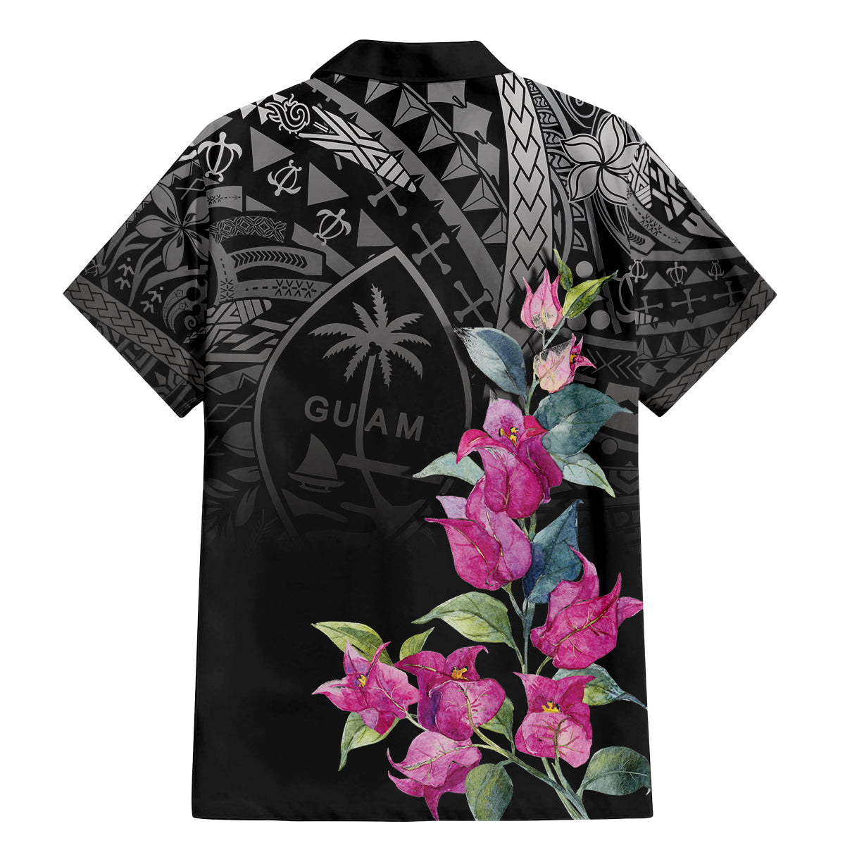 Guahan Puti Tai Nobiu Family Matching Mermaid Dress and Hawaiian Shirt Guam Bougainvillea Flower Art LT9 - Polynesian Pride