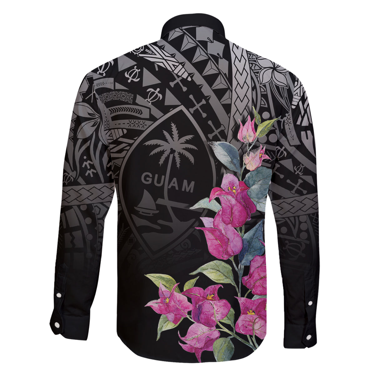 Guahan Puti Tai Nobiu Family Matching Puletasi and Hawaiian Shirt Guam Bougainvillea Flower Art LT9 - Polynesian Pride