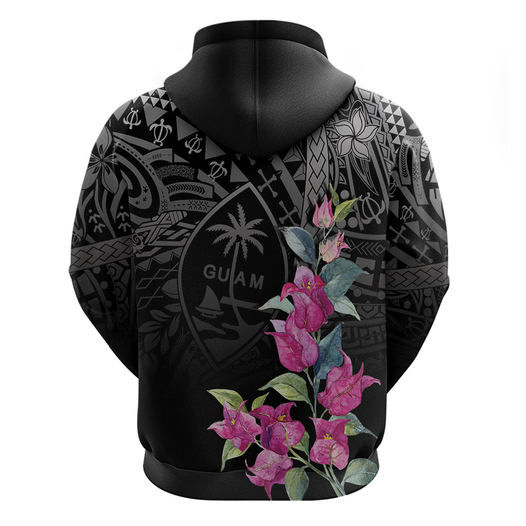 Guahan Puti Tai Nobiu Hoodie Guam Bougainvillea Flower Art LT9 - Polynesian Pride