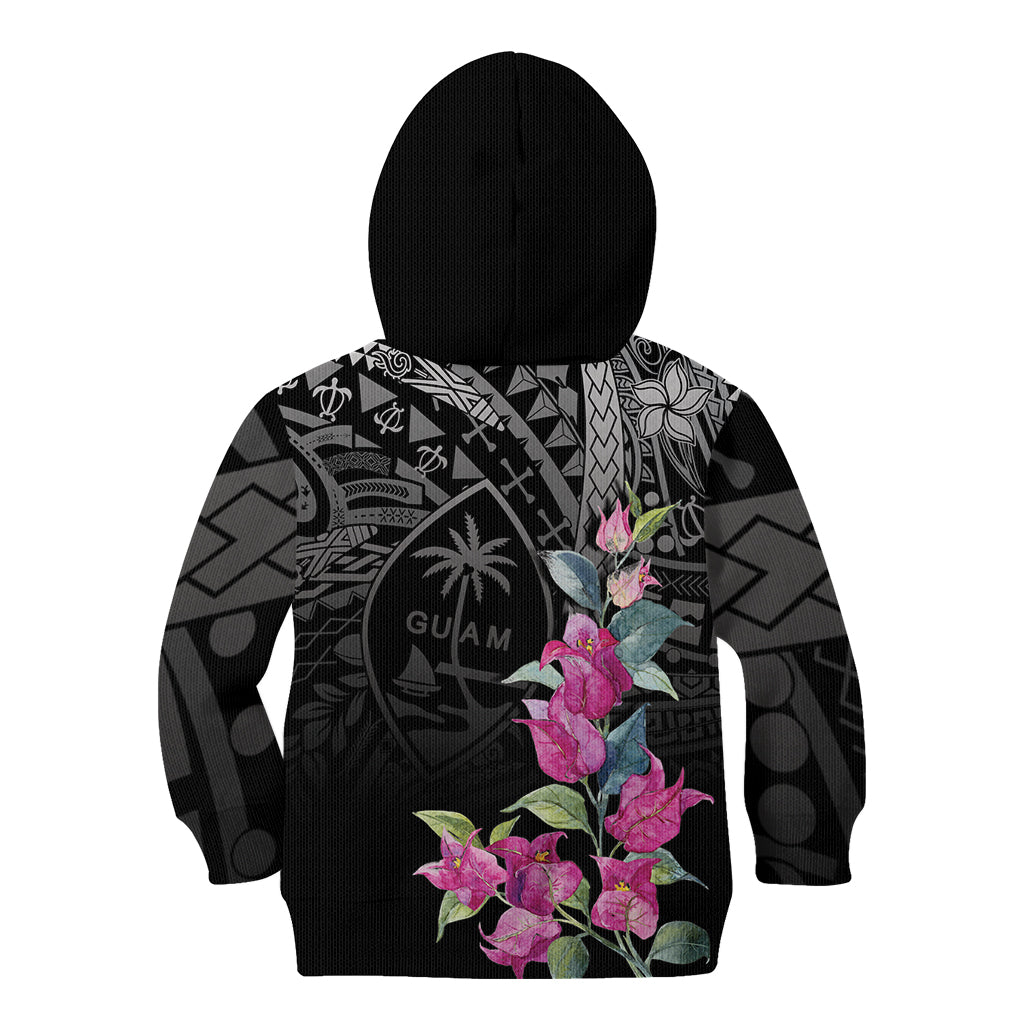 Guahan Puti Tai Nobiu Kid Hoodie Guam Bougainvillea Flower Art LT9 - Polynesian Pride
